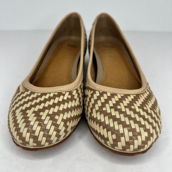 Nurture Womens Ivory Woven Pattern Sloane Leather Size 7.5 M Slip On Flats - Picture 3 of 9